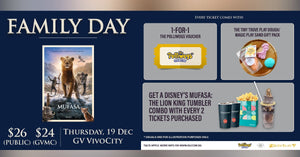 GV Family Day - Mufasa: The Lion King On Sale Now