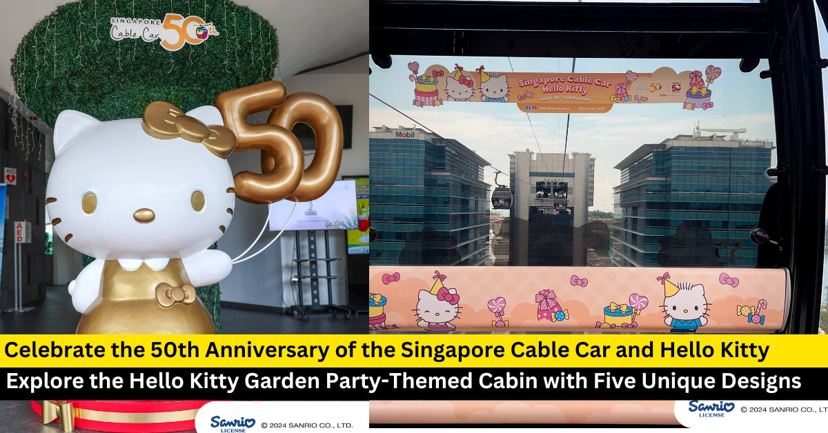 Hello Kitty Takes Over Singapore Cable Car with Garden Party in The Skies To Celebrate 50 Years!