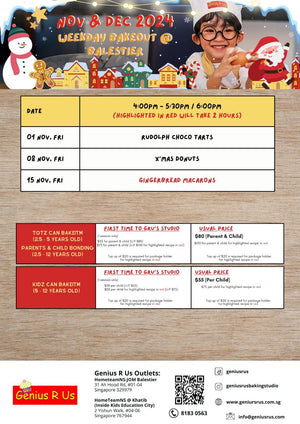 November & December Bakeout for Parent & Child